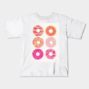 Donuts Pink Peach Kids T-Shirt